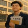 電験三種試験当日の受験体験を語る若い男性受験者のイメージ写真