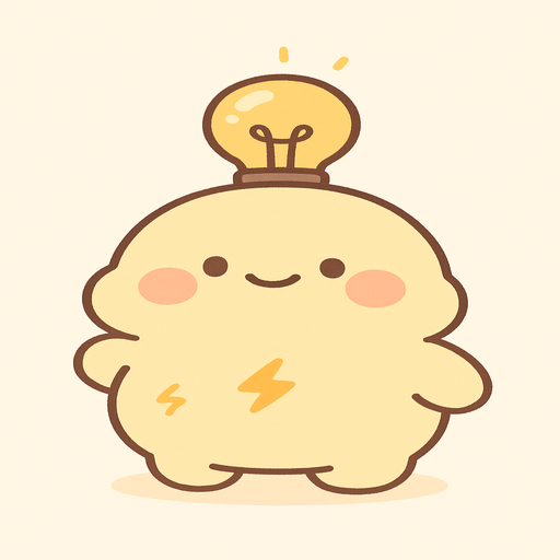 電気をイメージしたかわいいキャラクター